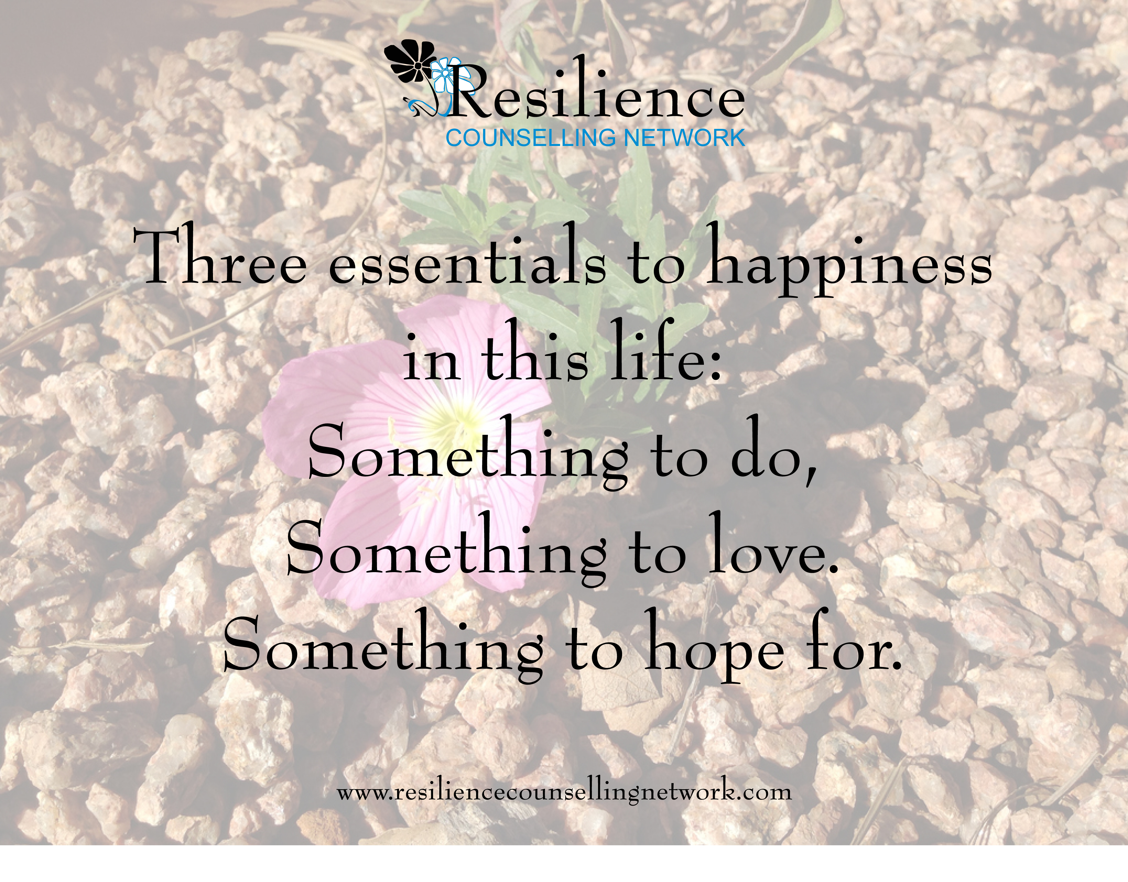 Three essential to happiness…